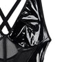 Body z transparentnymi pasami elegancki fason na wieczór Seiko