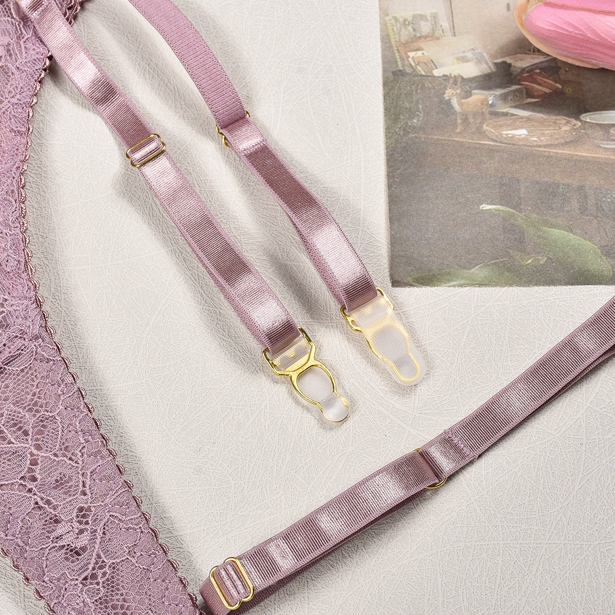 Zestaw bielizny z koronką elegancki i uwodzicielski Lefka