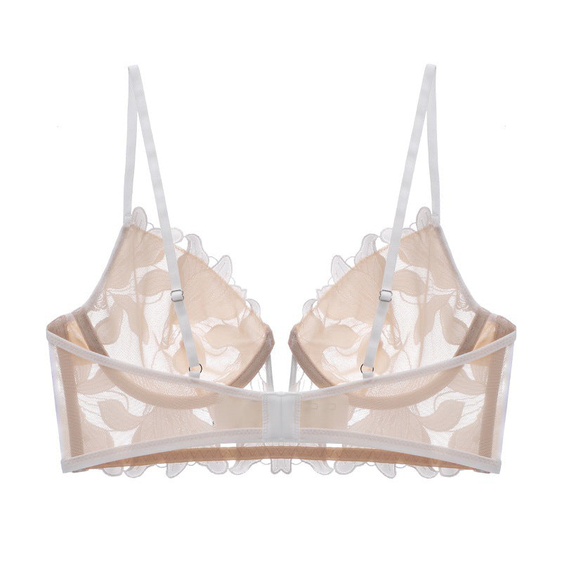 Koronkowa braletka z fiszbinami regulowane ramiączka elegancki styl Waltraude