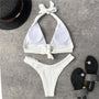 Bikini z okrągłym dekoltem na plażę i basen Kary