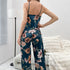 Piżama damska z długimi spodniami i topem w kwiaty Fawna