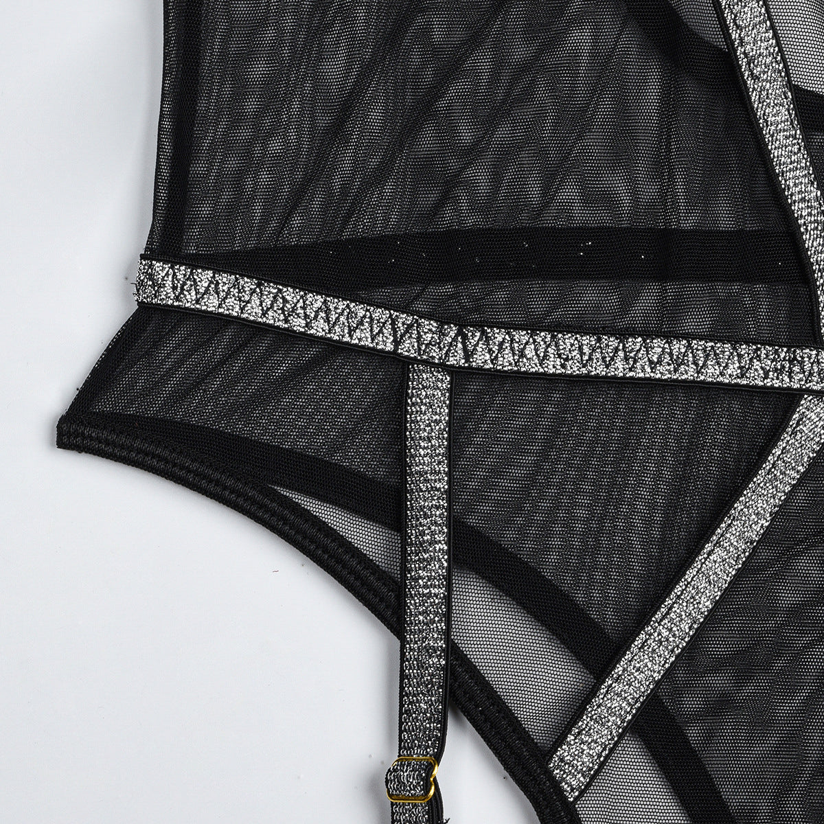 Body z siateczką i błyszczącą nitką na wieczorne wyjścia Semire