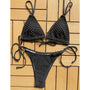 Bikini plażowe z regulowanymi ramiączkami Swaroop Czarny