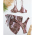 Bikini z usztywnianym biustonoszem na plażę i basen Onesia Brązowy