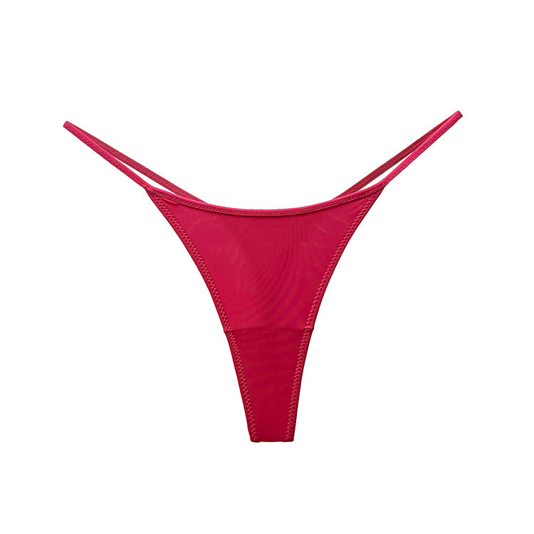 Stringi gładkie niewidoczne pod odzieżą Semra Czerwony