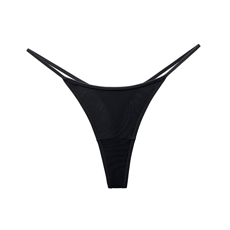 Stringi gładkie niewidoczne pod odzieżą Semra Czarny