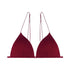 Biustonosz z ramiączkami spaghetti elastyczny minimalistyczny Helja Bordowy