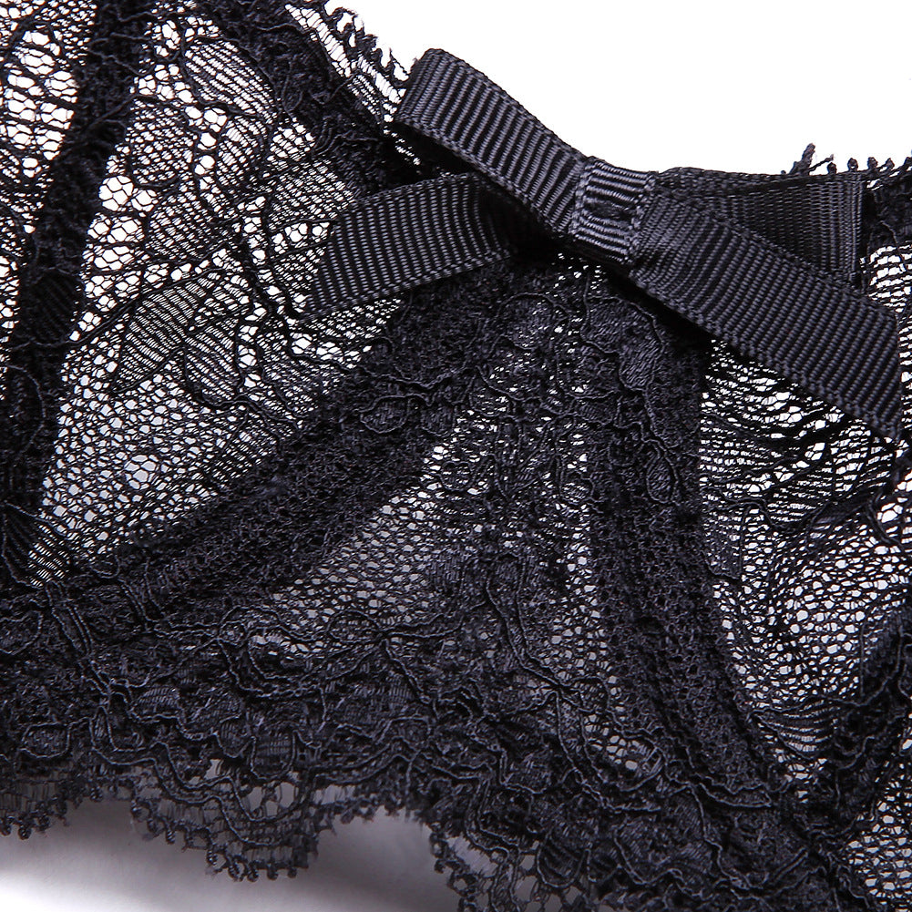 Koronkowy komplet bielizny z subtelnymi kokardkami na specjalne okazje Aristea