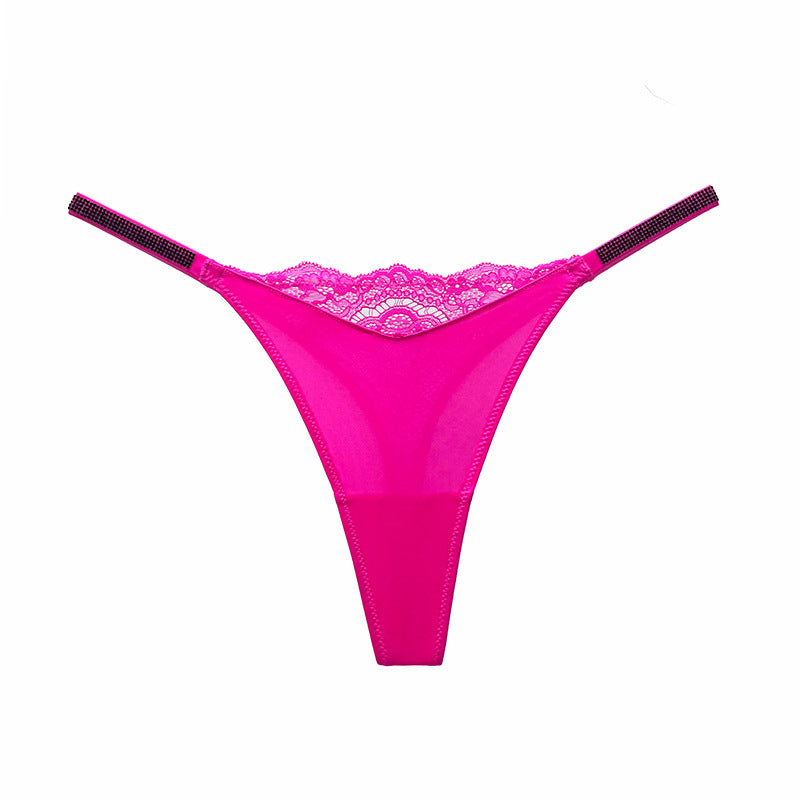 Majtki z koronką elastyczne do codziennego noszenia Romi Różowy