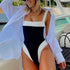 Jednoczęściowy strój kąpielowy minimalistyczny na plażę i basen Engelien