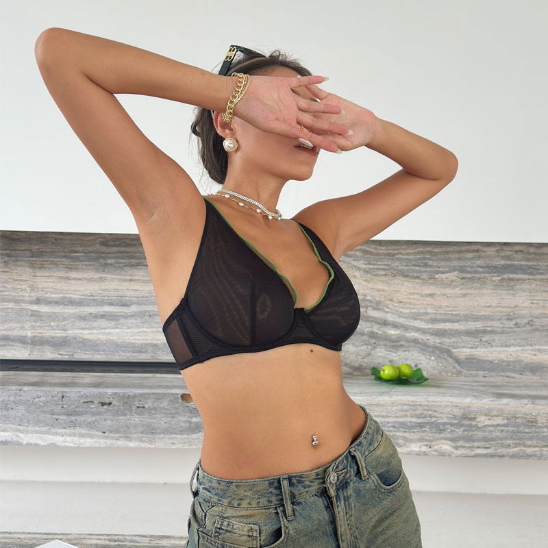 Biustonosz z fiszbinami zapewniający wsparcie i komfort Fjorda Czarny