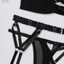 Komplet bielizny harness z elastycznymi paskami na romantyczny wieczór Hemlata