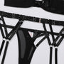 Komplet bielizny harness z elastycznymi paskami na romantyczny wieczór Hemlata