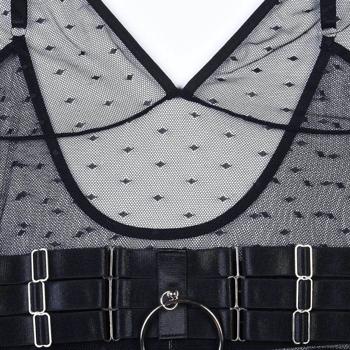 Komplet z transparentnym body na wieczorne wyjścia Treacy