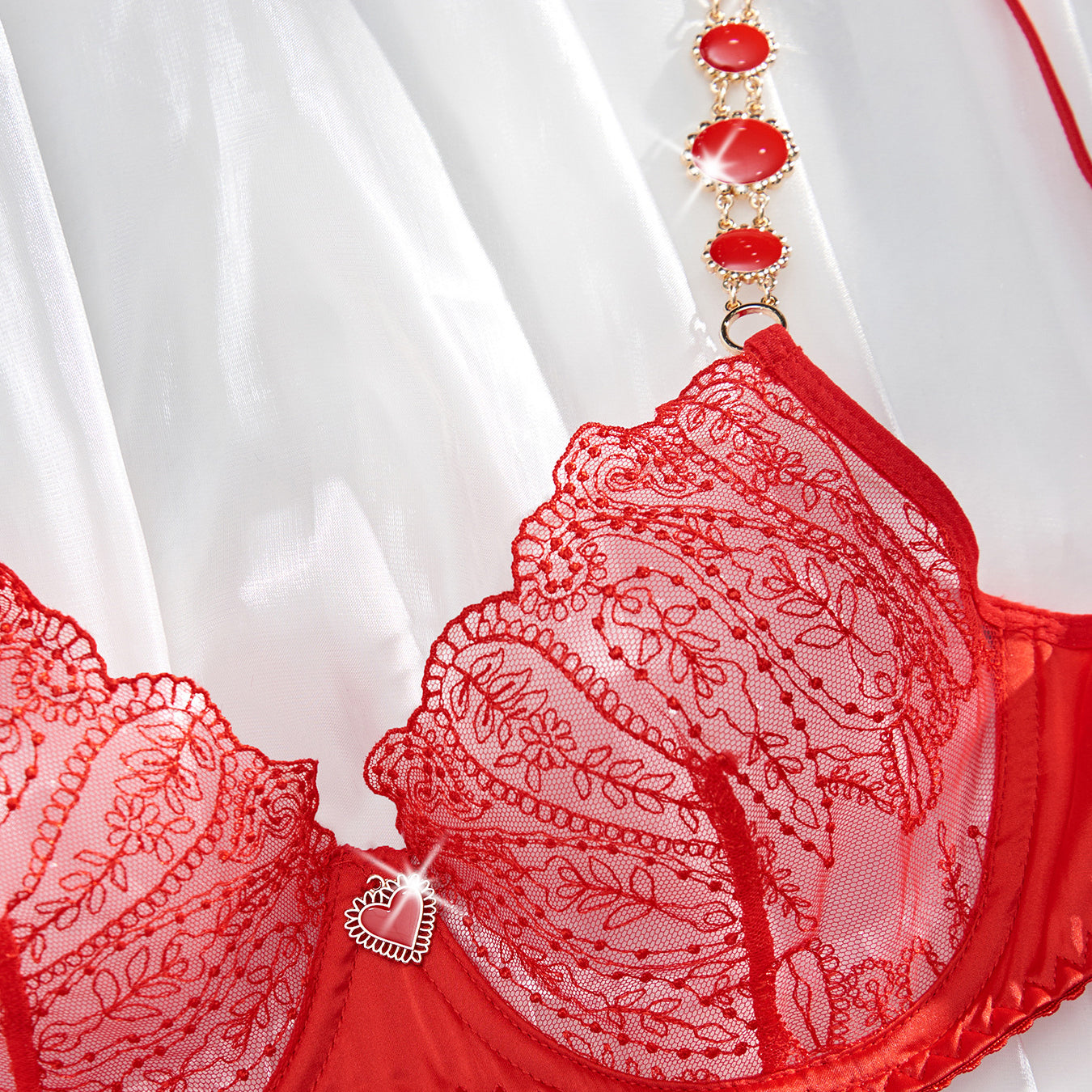 Komplet bielizny z ozdobnymi ramiączkami na specjalne okazje Rylee