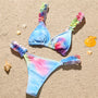 Bikini trójkątne z falbanką na plażę Mikyung Multikolor
