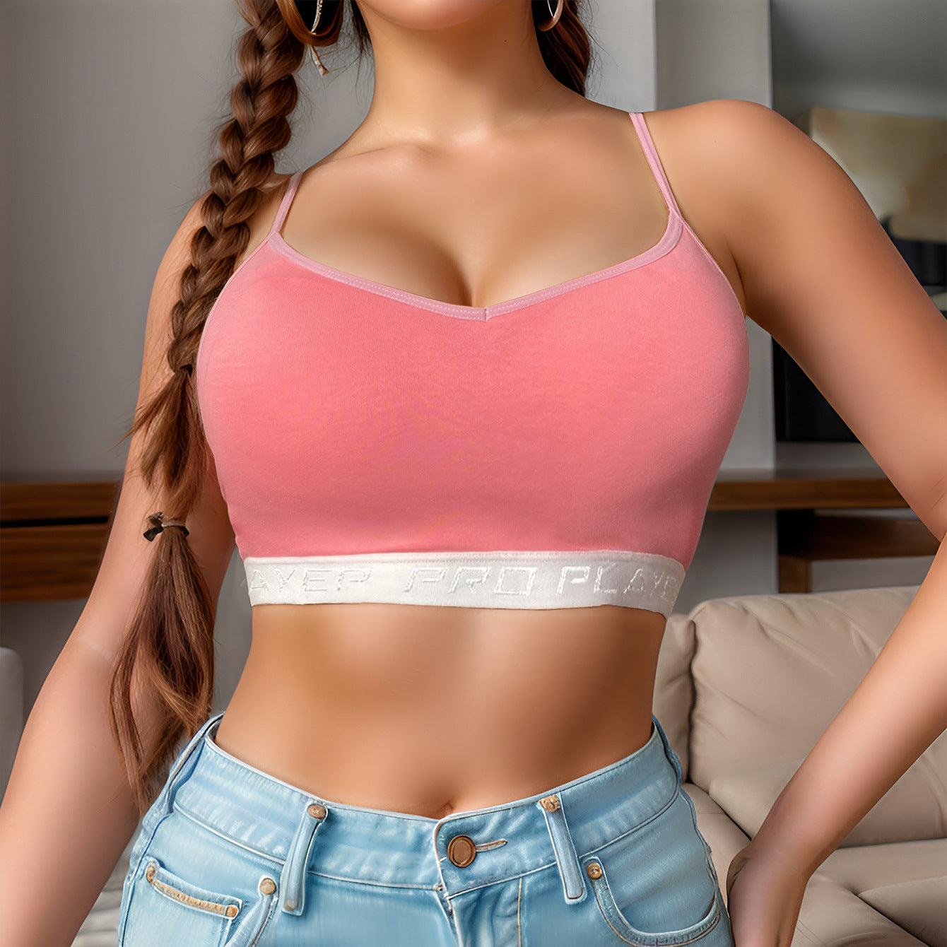 Top sportowy bez fiszbin do treningu i codziennych stylizacji Catie