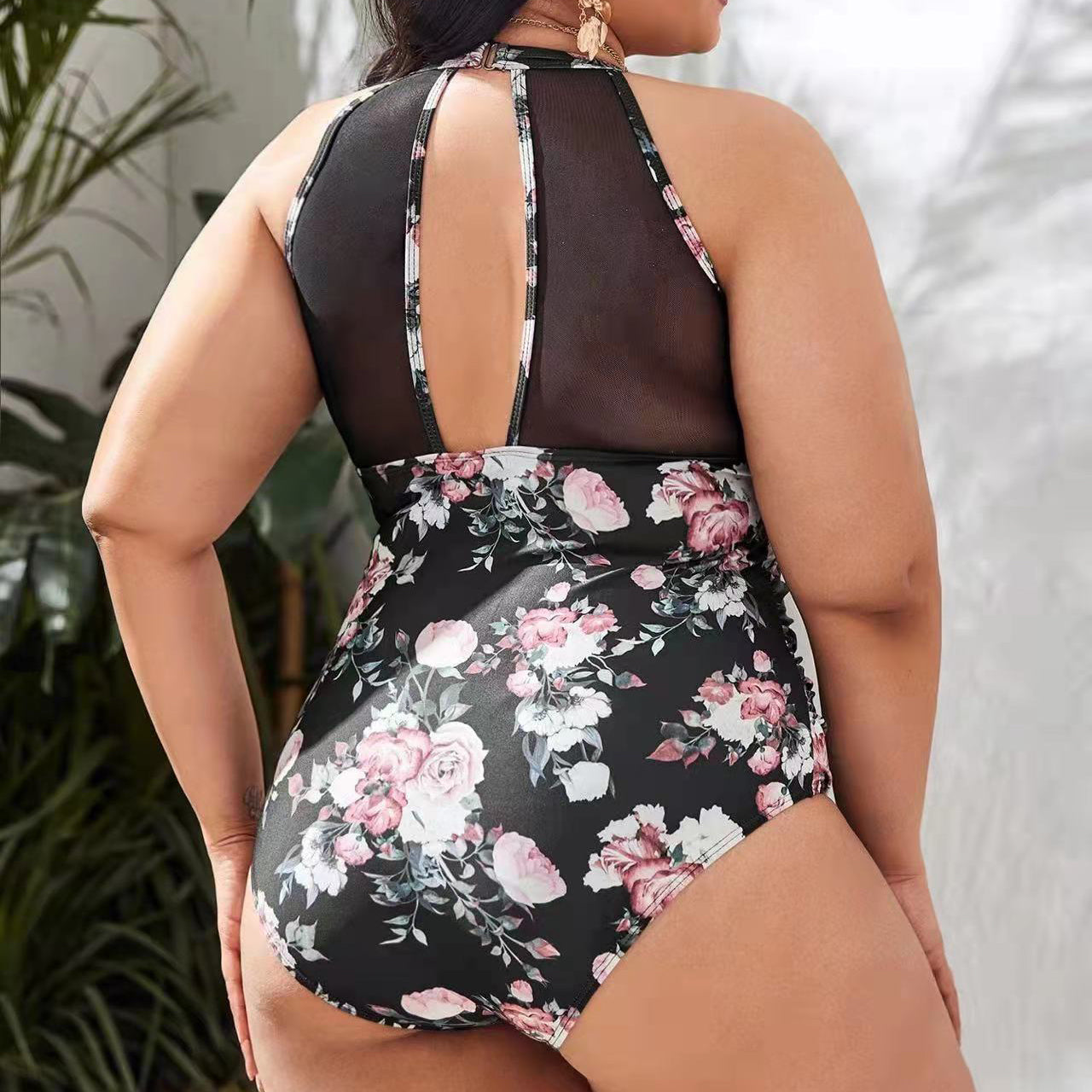 Strój kąpielowy jednoczęściowy z ozdobnymi wstawkami na plażę i basen Kya