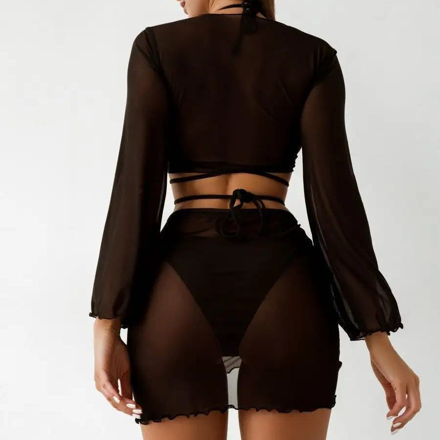 Strój kąpielowy bikini z pareo na plażę Elwina