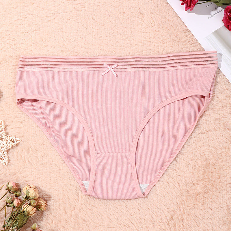 Figi damskie z elastycznym pasem na co dzień Esma Różowy