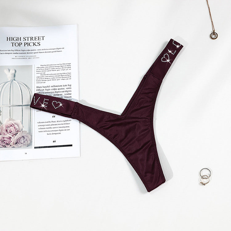 Stringi niewidoczne pod ubraniem z miękkiej tkaniny Ellina Fioletowy