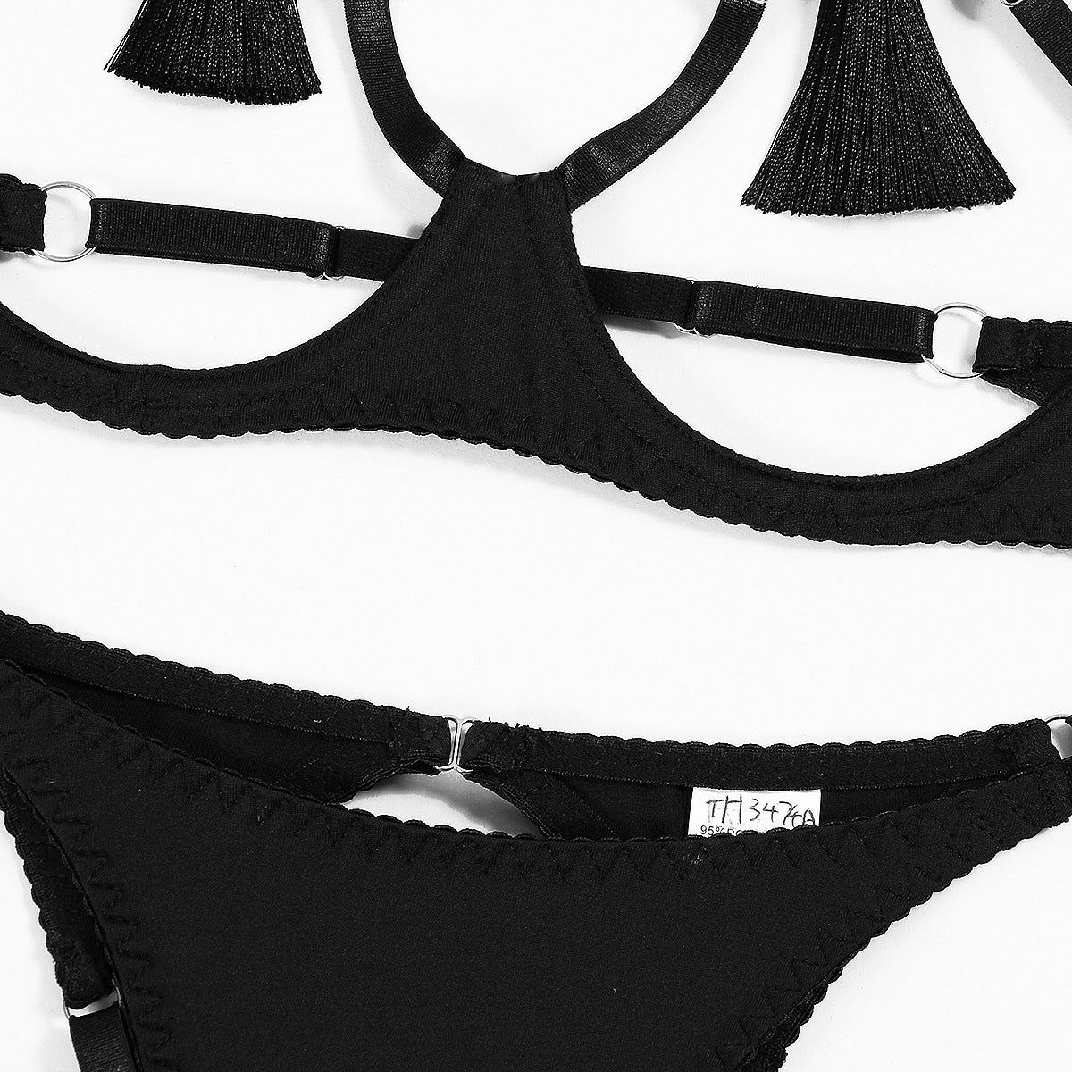 Komplet bielizny z frędzlami na romantyczne wieczory Ferrina