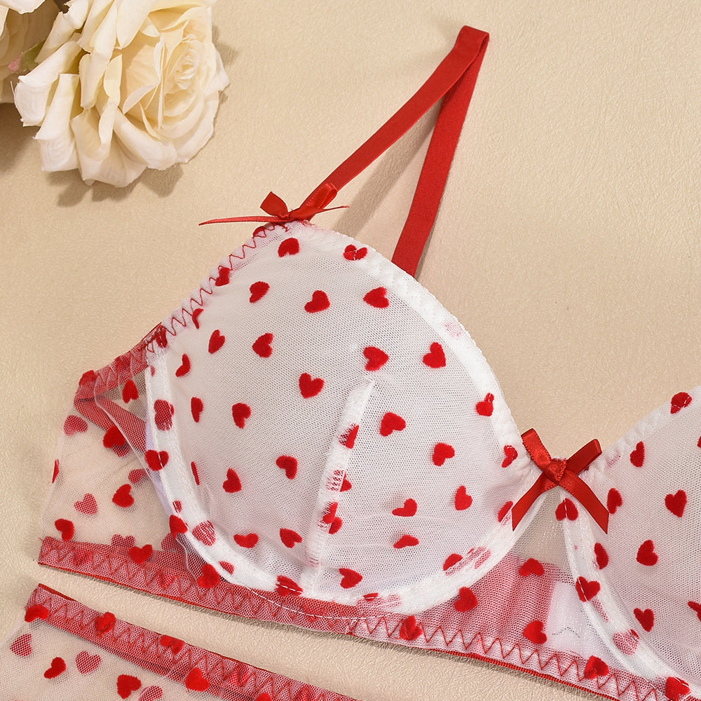 Komplet bielizny z figami i miseczkami na romantyczne okazje Hana