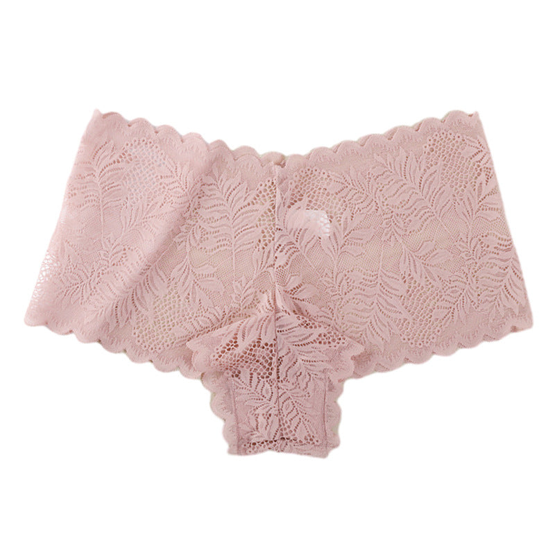 Szorty z koronki z elastycznym pasem na co dzień i specjalne okazje Kaye Różowy