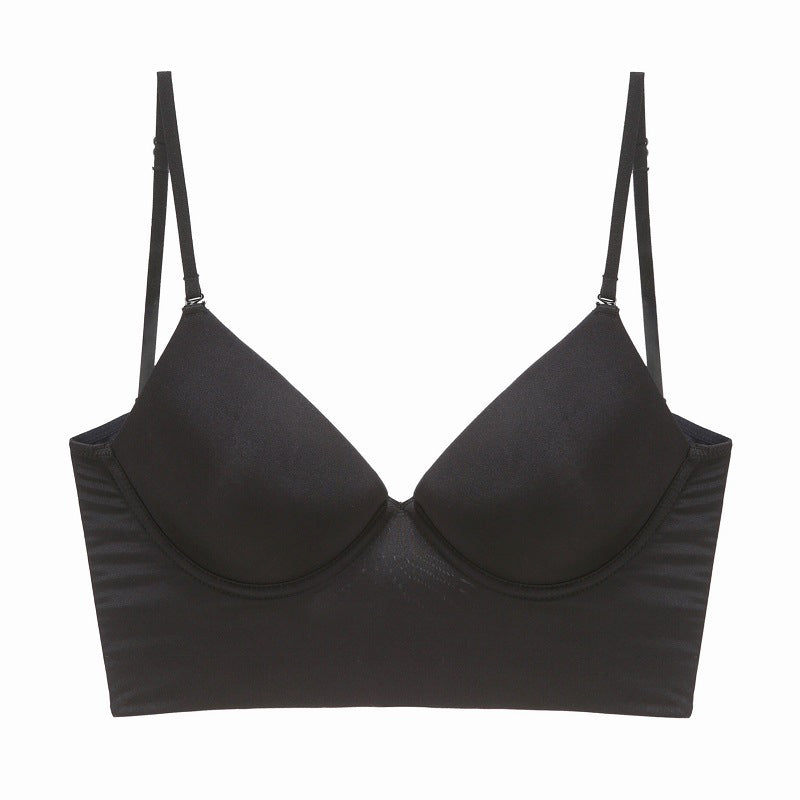 Biustonosz z fiszbinami miękki na co dzień Hanady Czarny