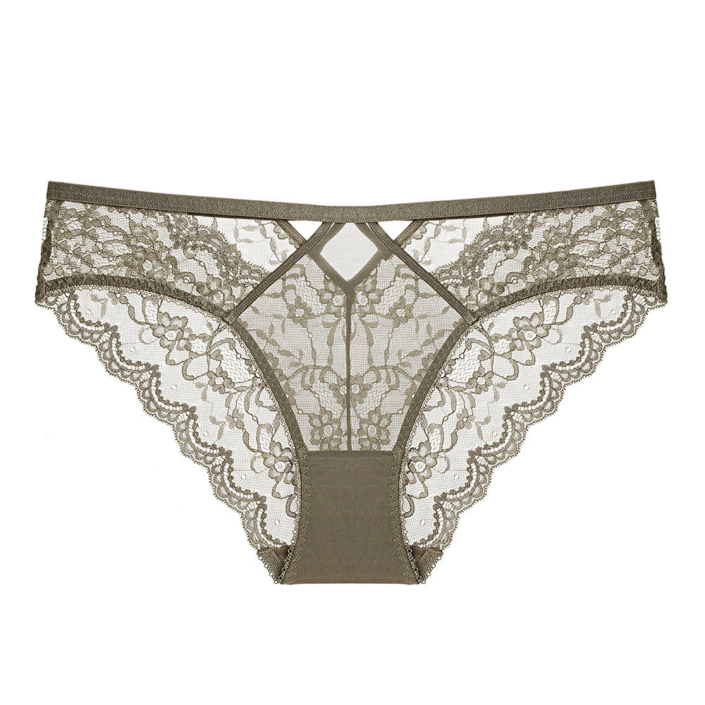 Koronkowe majtki ażurowe przewiewne na co dzień i specjalne okazje Evon Zielony