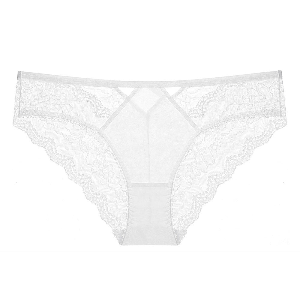 Koronkowe majtki ażurowe przewiewne na co dzień i specjalne okazje Evon Biały