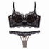 Komplet bielizny z gorsetowym topem na romantyczne wieczory Hendrikje Czarny