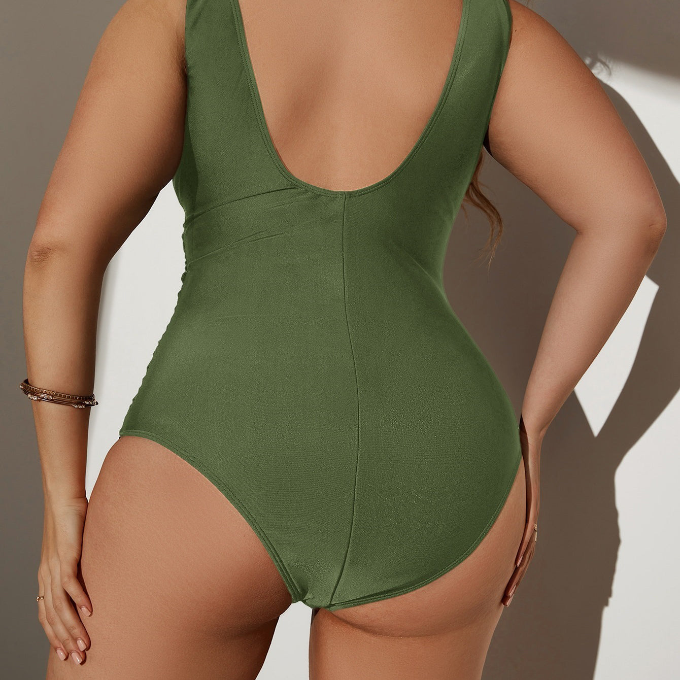 Jednoczęściowy strój kąpielowy z marszczeniem na plażę i basen Sumanda