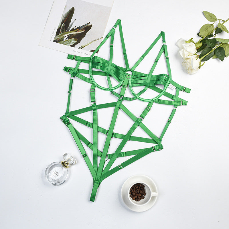 Body damskie ze strapami na wieczorne wyjścia Chelsea Zielony