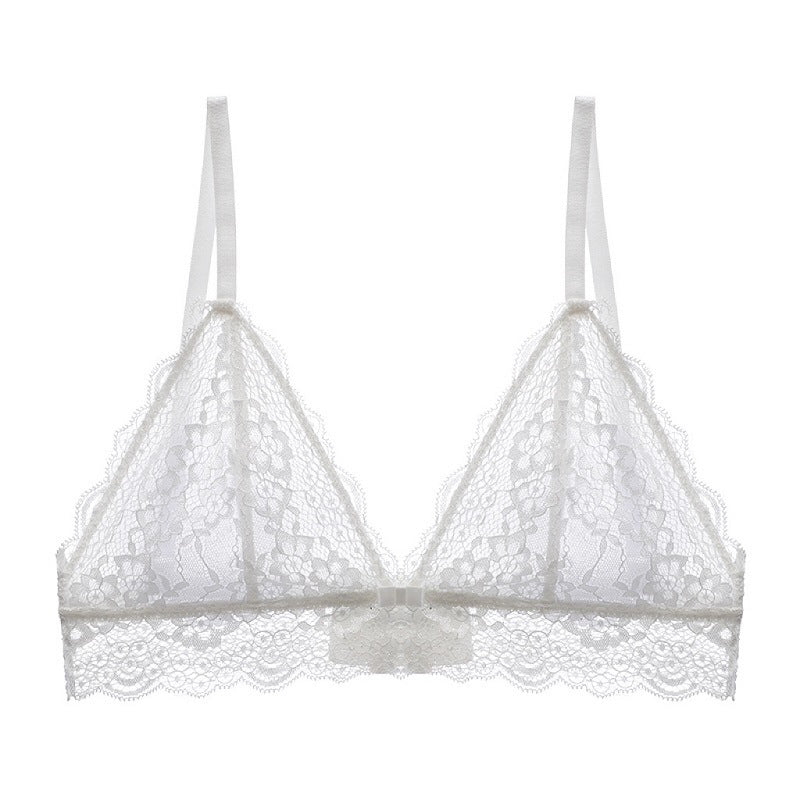 Braletka z koronki z regulowanymi ramiączkami Josselyn Biały L