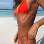 Strój kąpielowy bikini z regulowanymi sznureczkami na lato Sussane