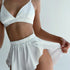 Strój kąpielowy z dołączoną spódniczką na plażę i basen Norrie Biały