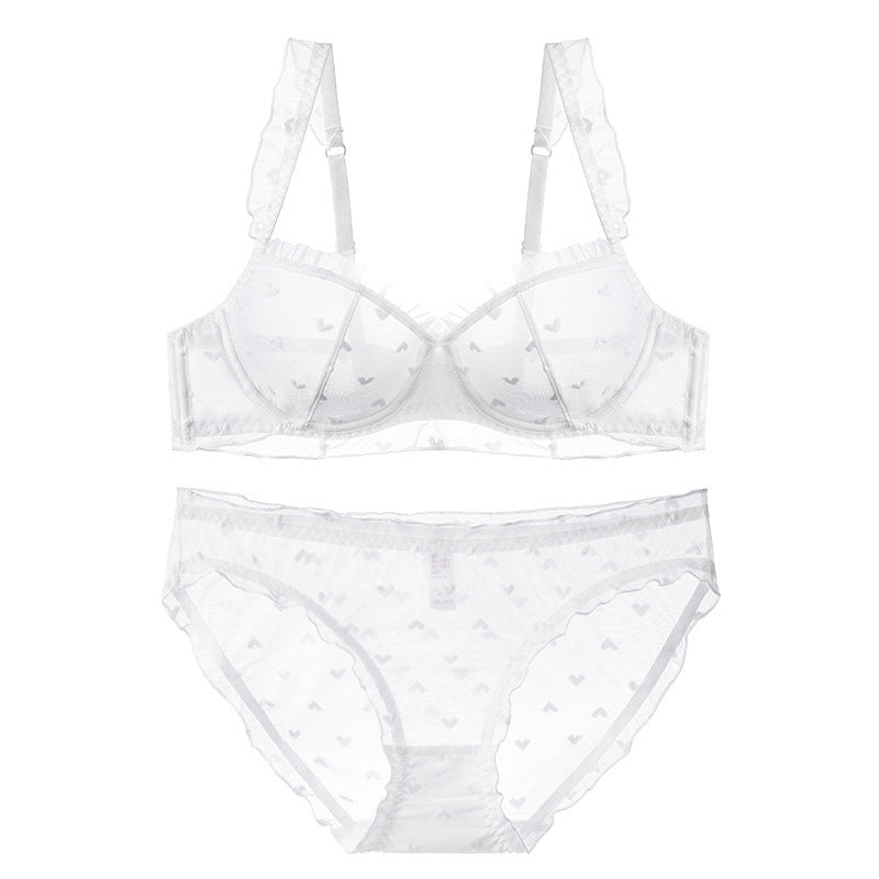 Zestaw bielizny z koronkowymi detalami na co dzień i specjalne okazje Heajung Biały