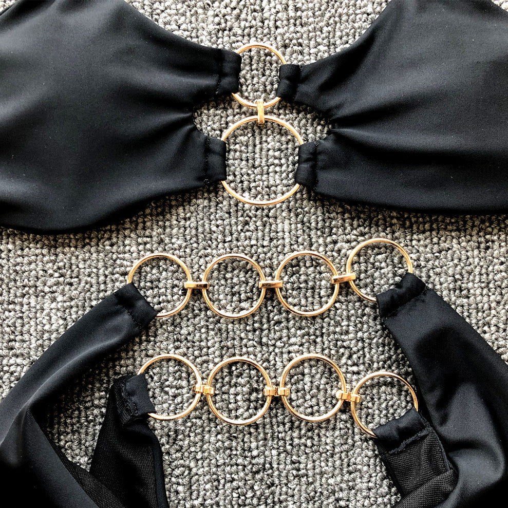 Bikini plażowe z ozdobnymi kółkami SueElle