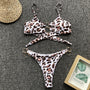 Bikini plażowe z ozdobnymi kółkami SueElle Lampart