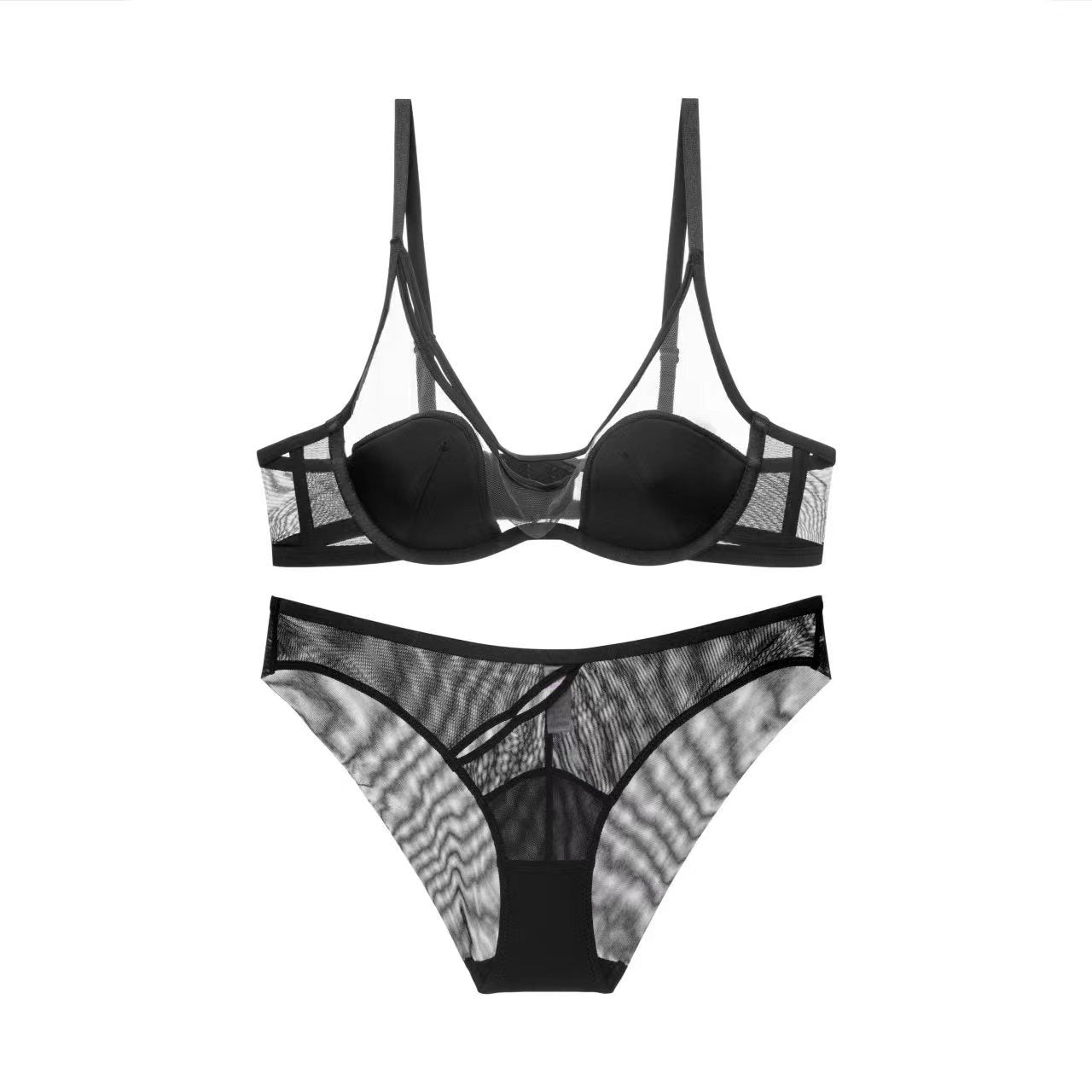 Komplet bielizny z siateczki z biustonoszem i majtkami Corabelle