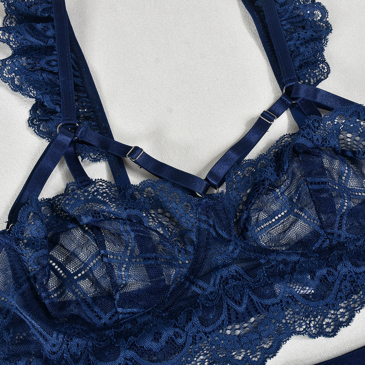 Komplet bielizny tiulowej z koronką na wyjątkowe okazje Alise