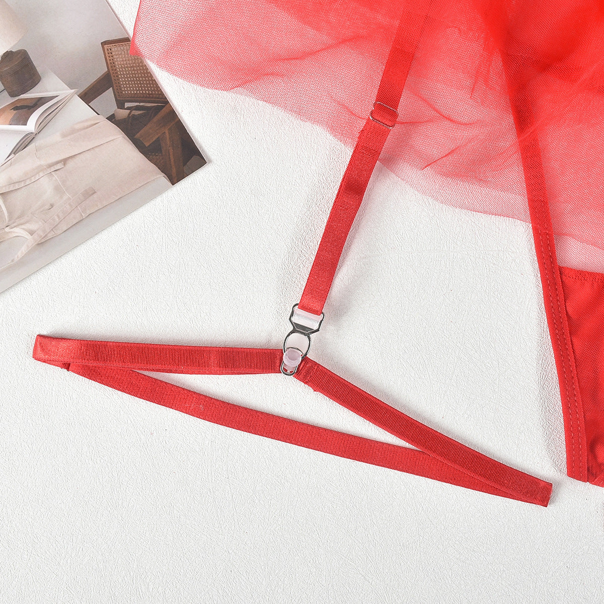 Komplet bielizny tiulowej z koronką na wyjątkowe okazje Alise