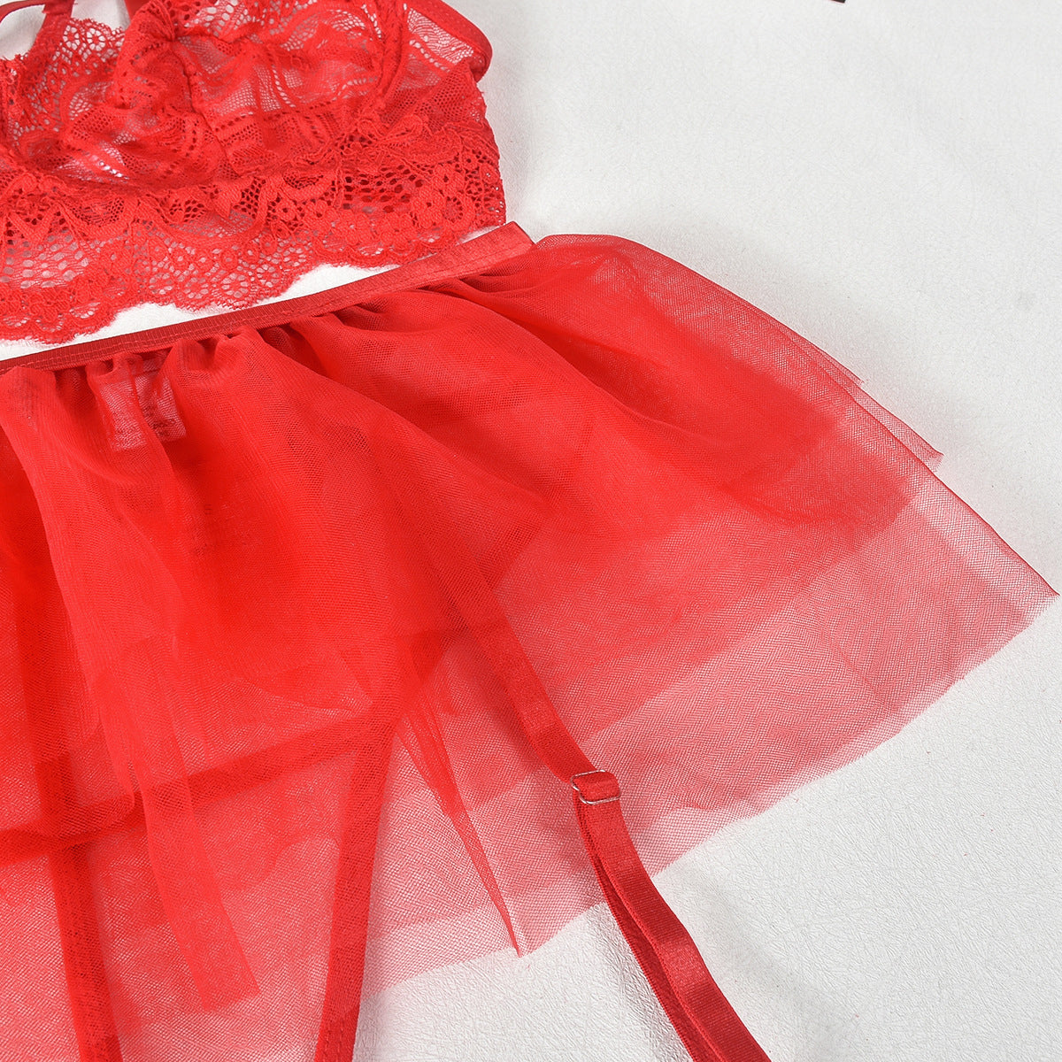 Komplet bielizny tiulowej z koronką na wyjątkowe okazje Alise