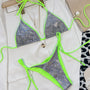 Bikini plażowe szybkoschnące błyszczące Ludgarda Multikolor