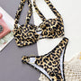 Bikini retro elastyczne na plażę i basen Siun Lampart
