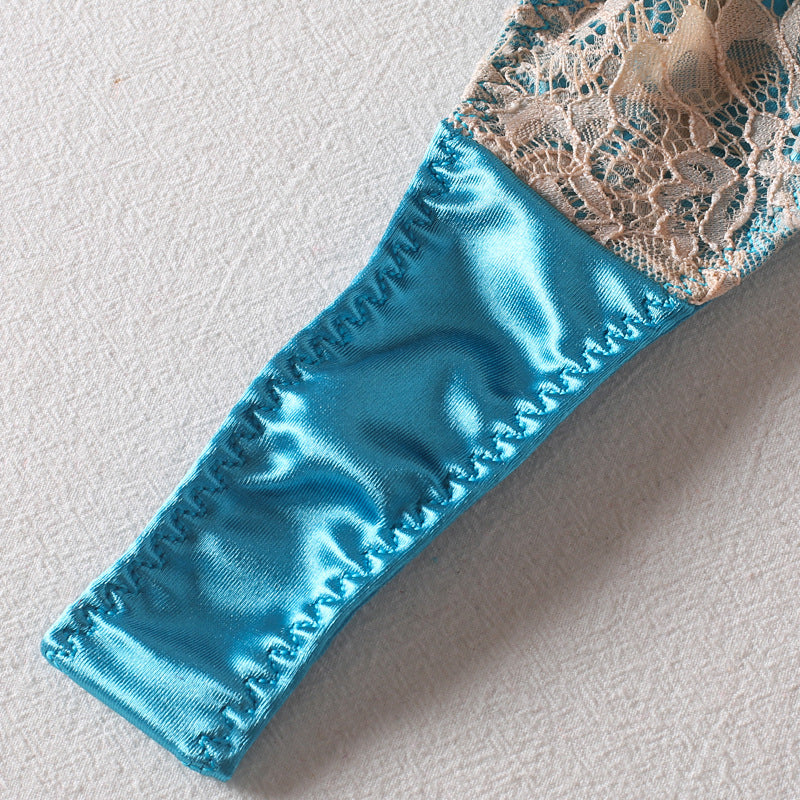 Strój kąpielowy z koronką i satynowymi akcentami na plażę Heidelore