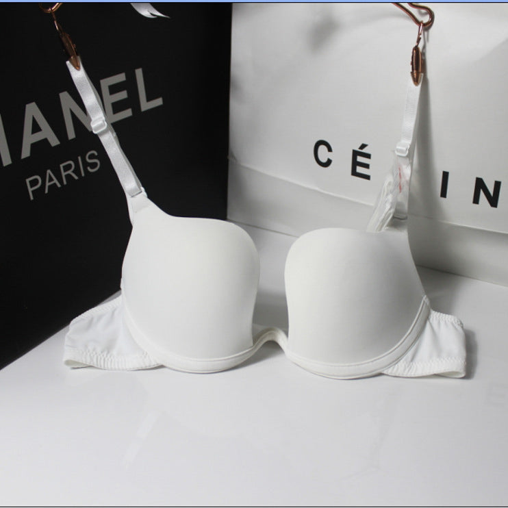 Biustonosz push-up plunge z efektem unoszenia biustu Khalilah Biały