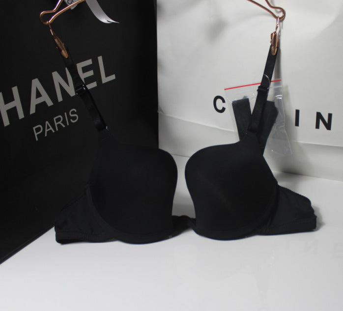 Biustonosz push-up plunge z efektem unoszenia biustu Khalilah Czarny