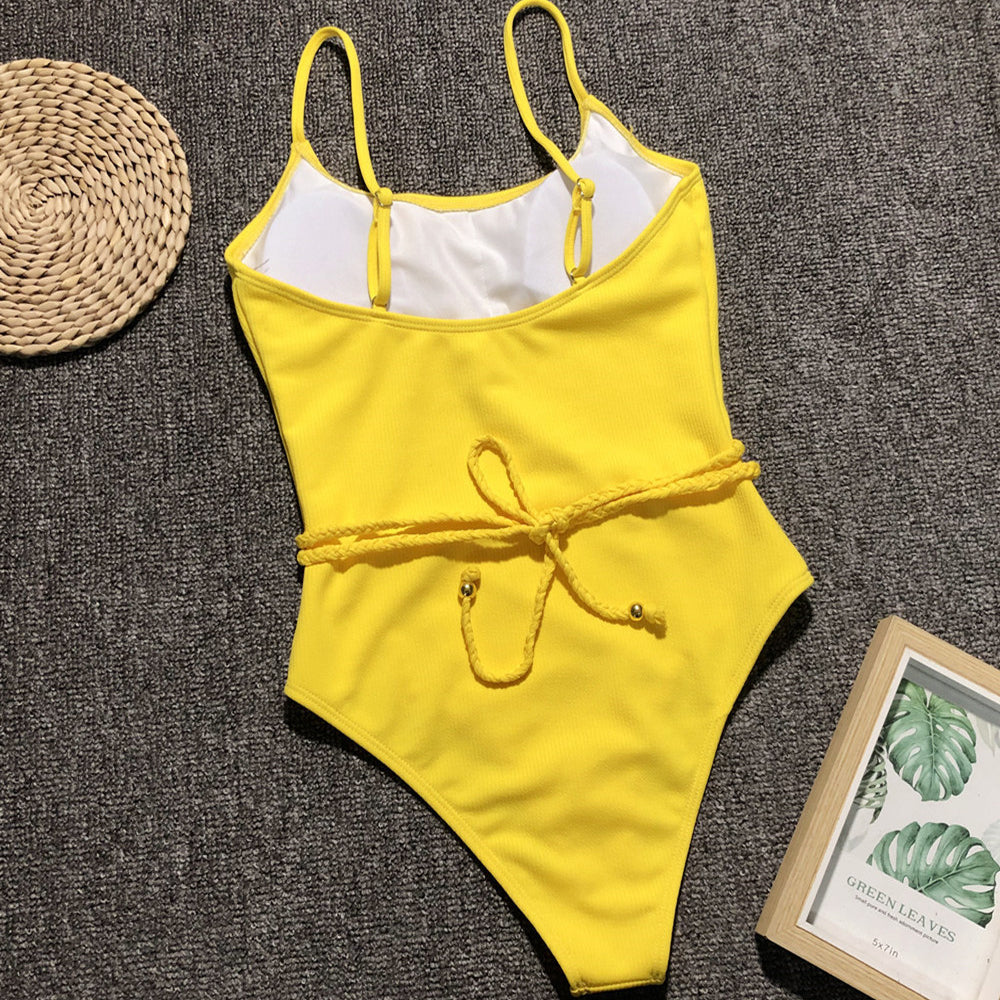 Jednoczęściowy strój kąpielowy taliowany na plażę Willa